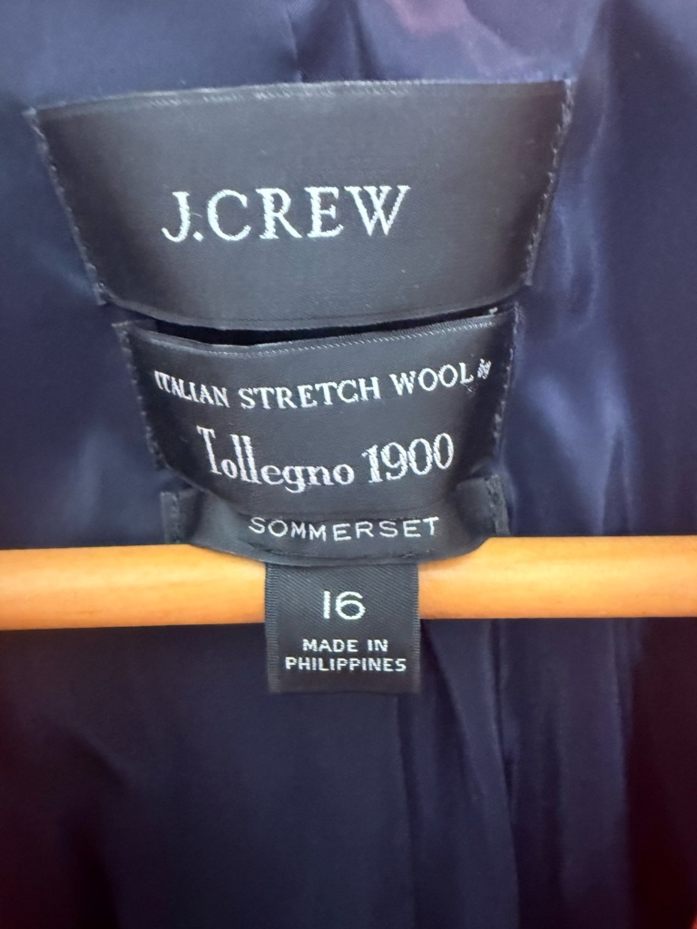 J.Crew Somerset Salmon Blazer Tollegno 1900 Wool Size 16 Business - Picture 3 of 9